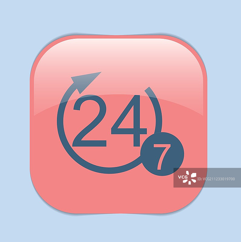 字符24 7开放的一天24小时和7天图片素材