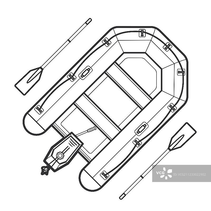 充气艇轮廓图图片素材