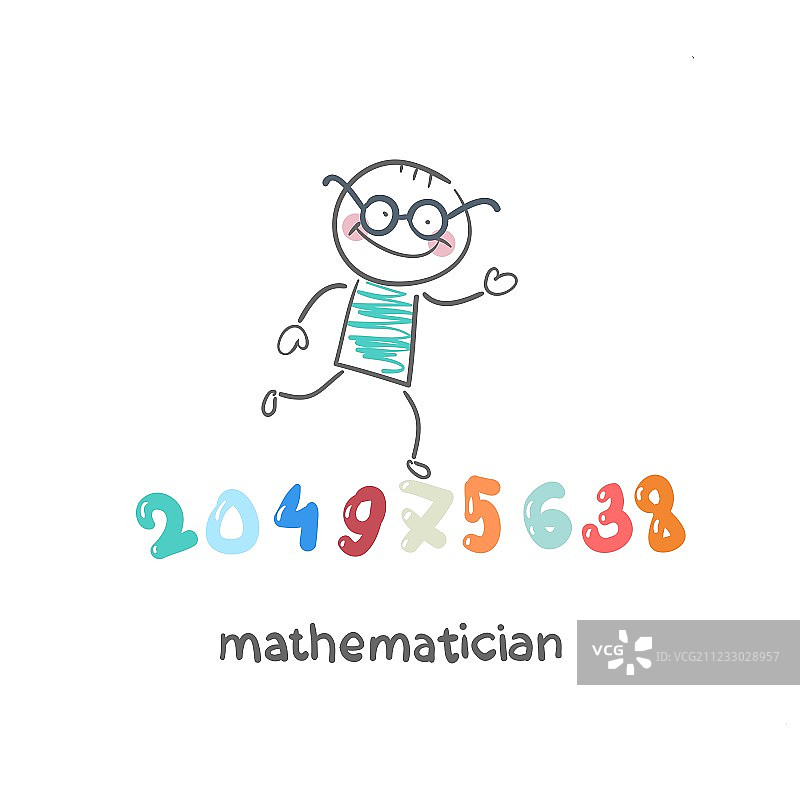 数学家与数字图片素材
