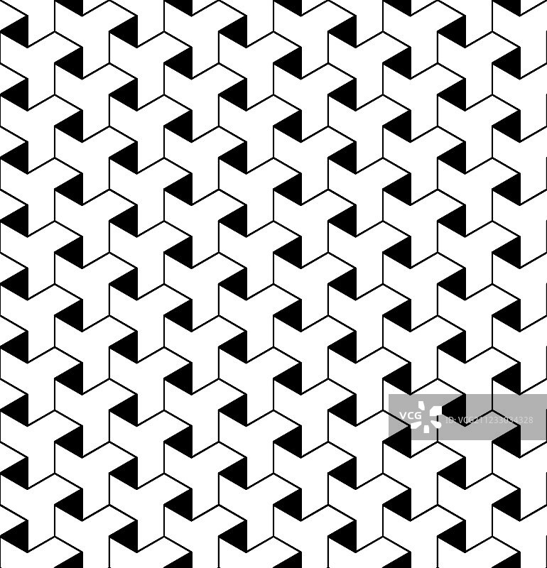 黑白几何无缝图案图片素材