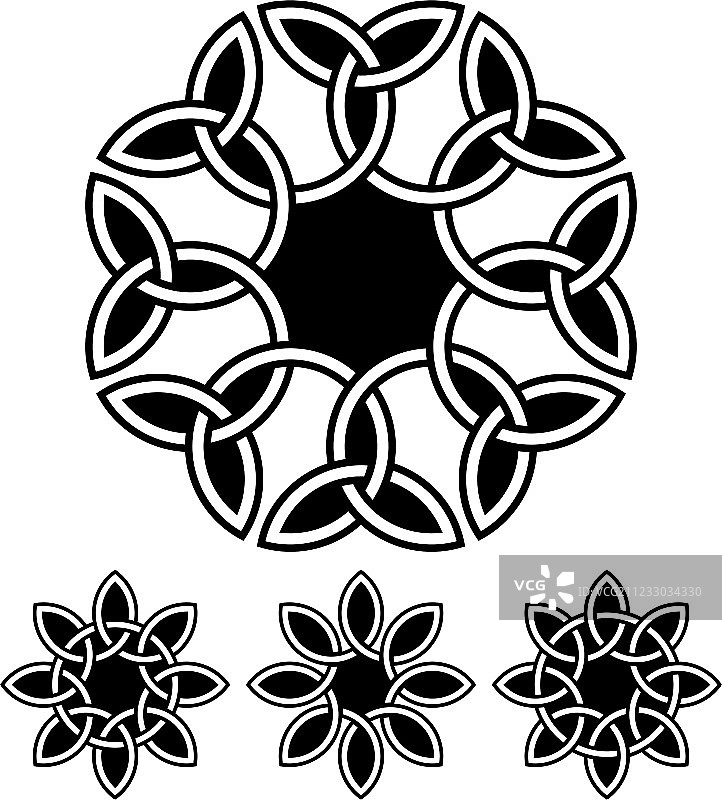 花朵造型的绳结图片素材