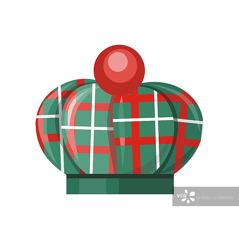 白色背景下的苏格兰帽子图片素材