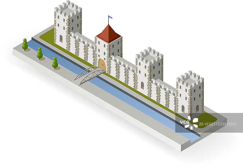 2.5D中世纪城堡图片素材