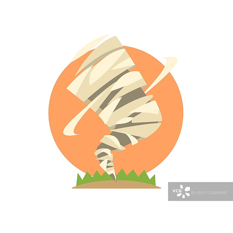 龙卷风自然力量贴纸图片素材