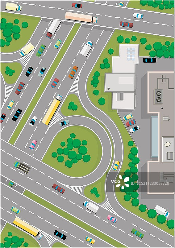 公路交叉路口图片素材