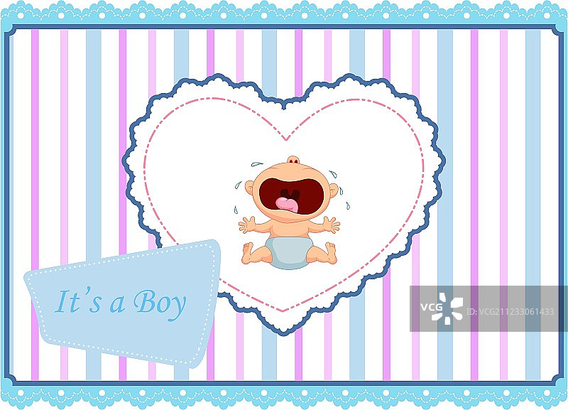 宝宝哭泣卡片图片素材