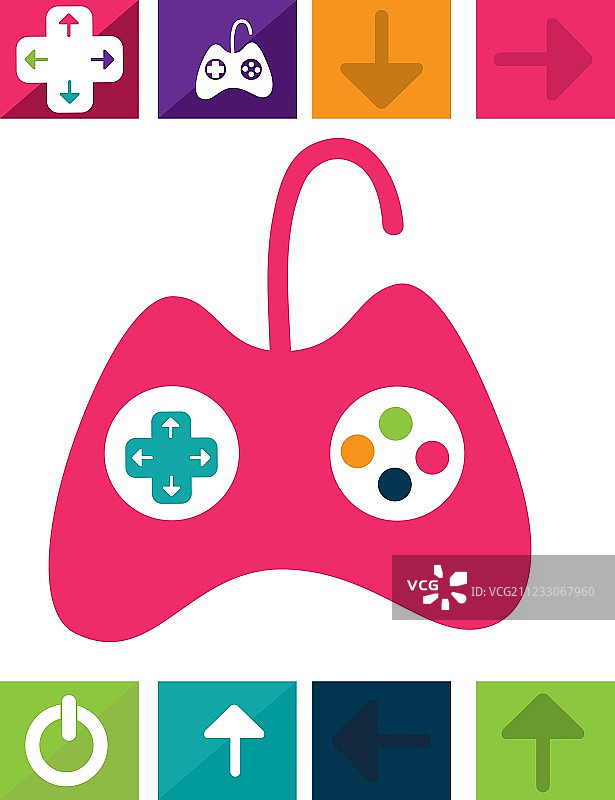 复活节兔子和饮食图标图片素材