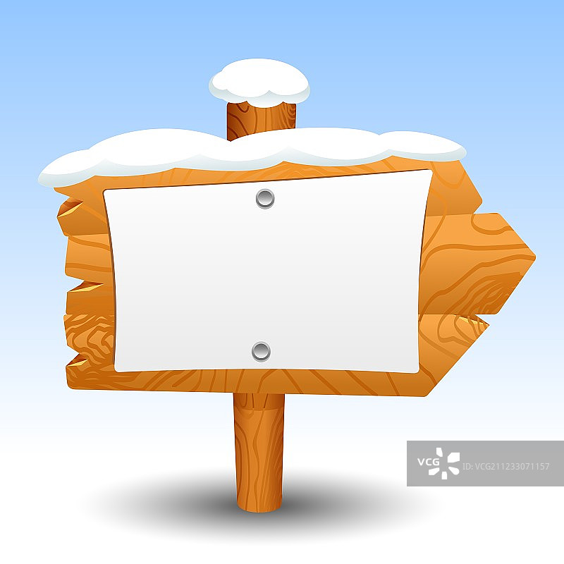 雪地木制图标符号标签图片素材