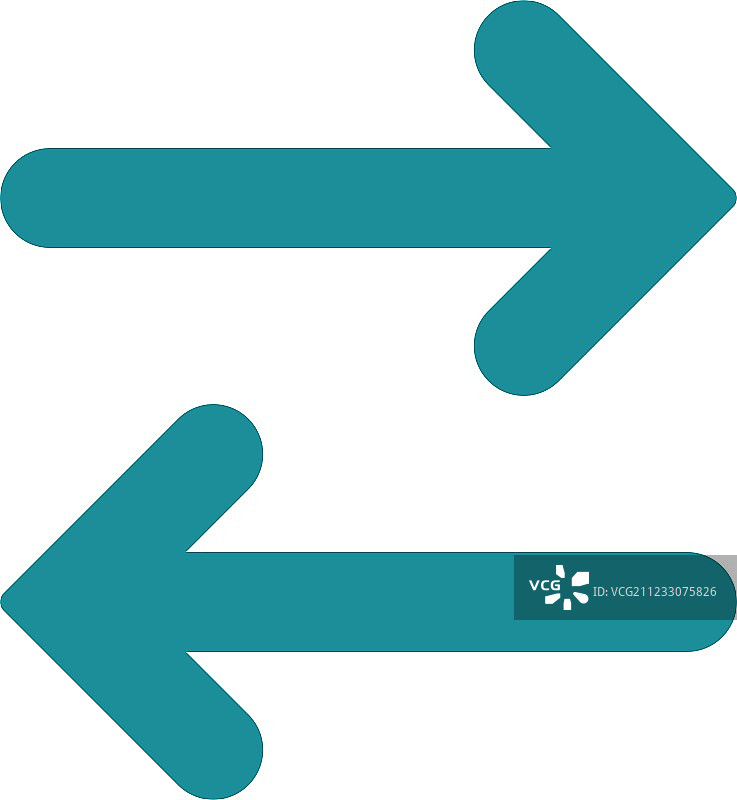 水平翻转扁平柔和蓝色图标图片素材