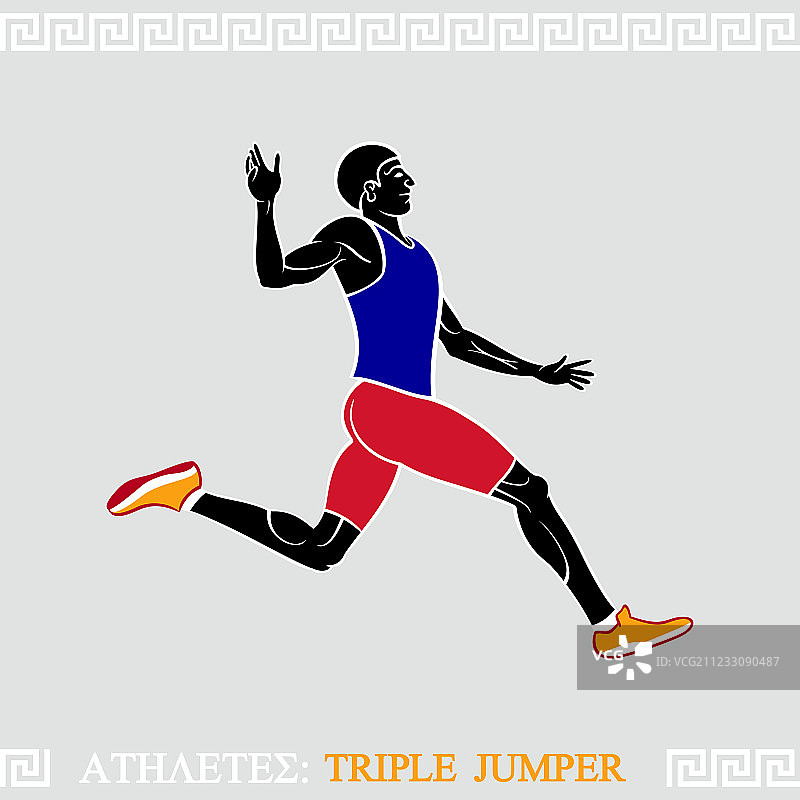 三级跳运动员图片素材