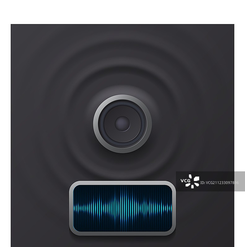 带声波的扬声器音频素材，EPS 10图片素材