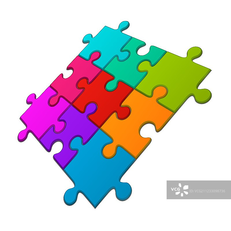 透视拼图图片素材