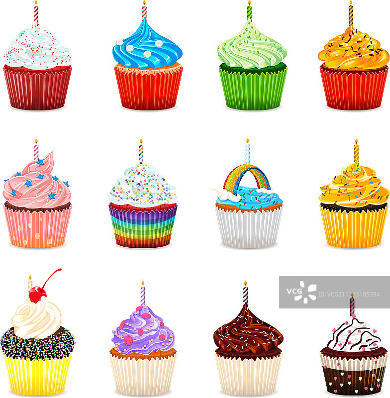 纸杯蛋糕合集图片素材