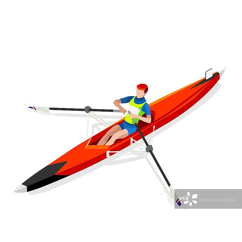 2016年运动会3D单人划艇图片素材