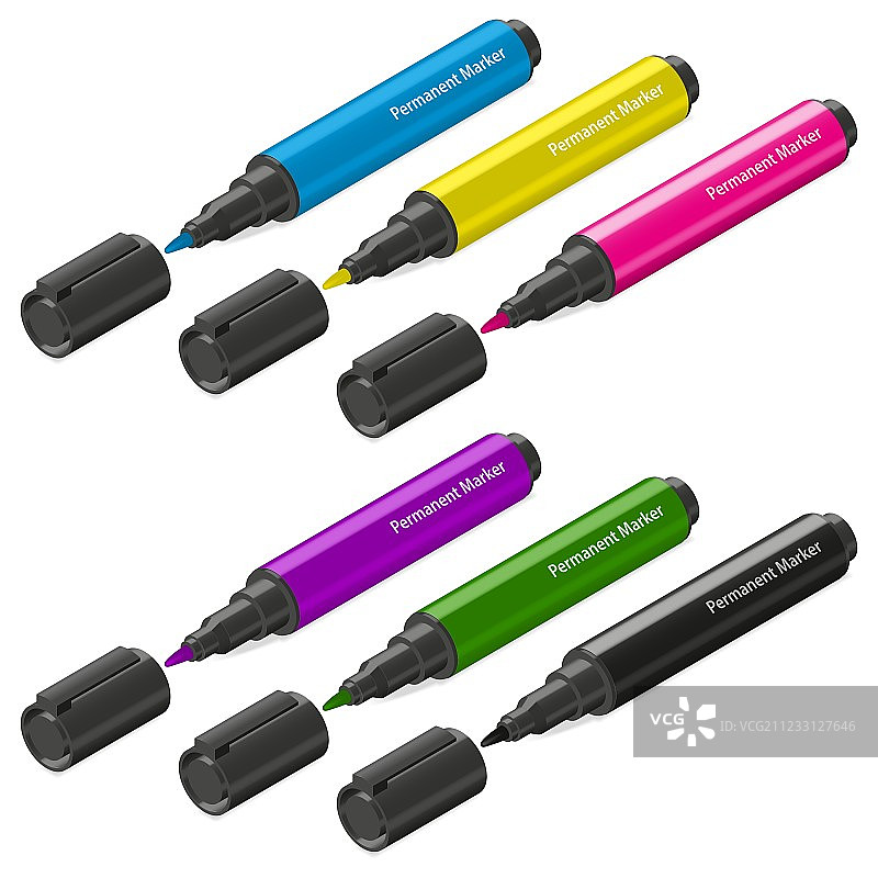 高光笔等距图标集图片素材