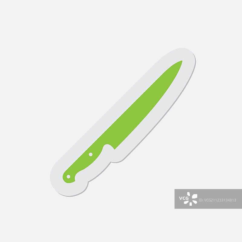 绿色厨房刀具图标图片素材