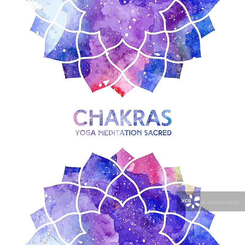 水彩脉轮背景图片素材