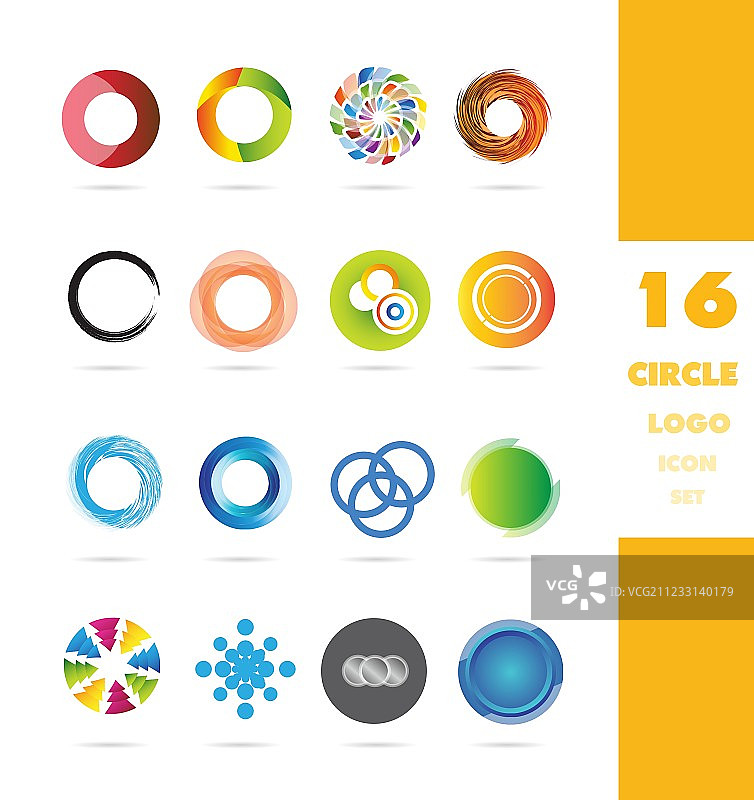 圆形商业logo图标集图片素材