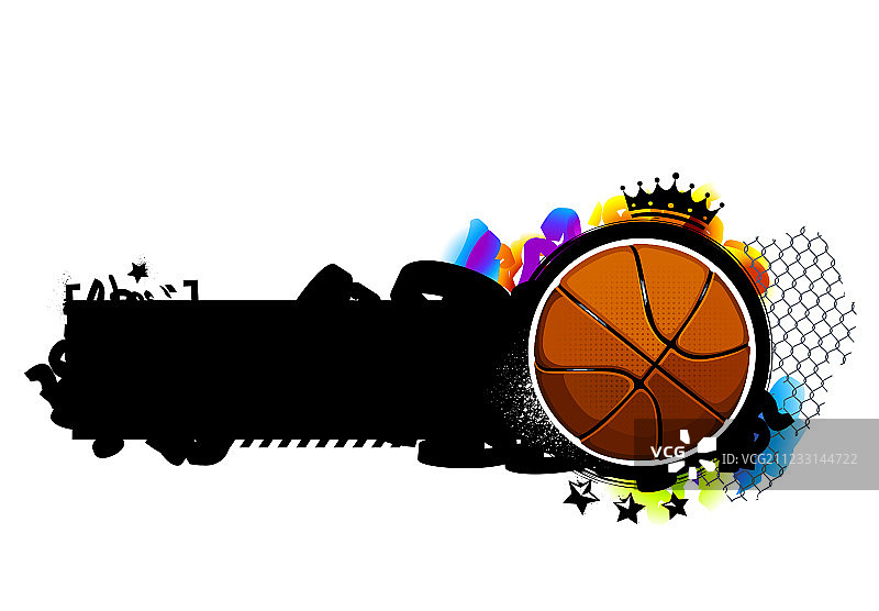 篮球主题涂鸦图片素材