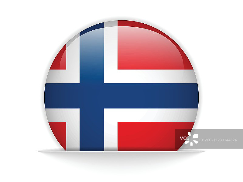 挪威国旗光面按钮图片素材