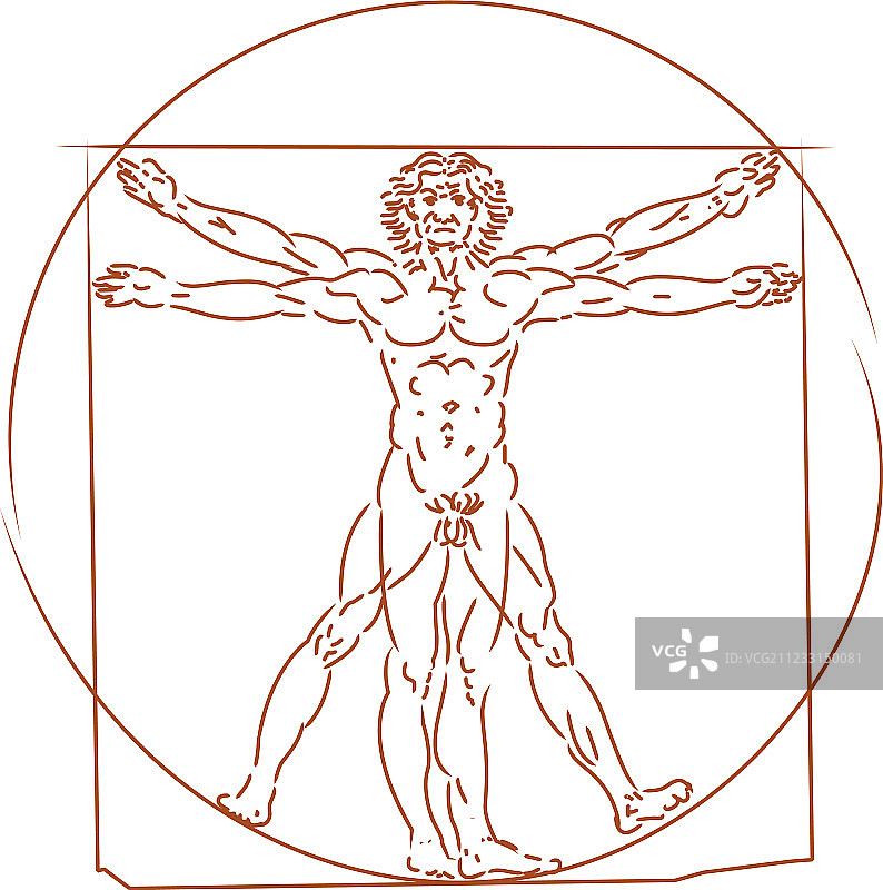 维特鲁威人380x400图片素材