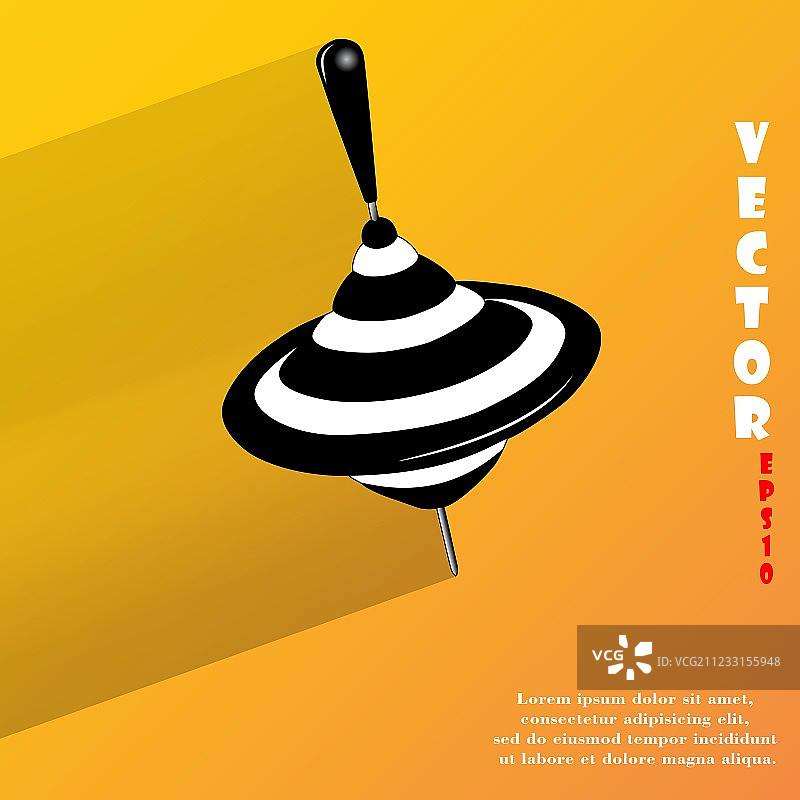 带长阴影的旋转玩具扁平现代网页按钮图片素材