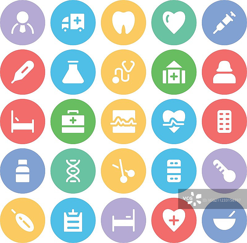 彩色医疗图标1图片素材