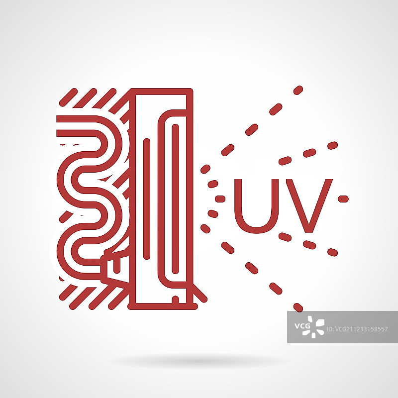 UV灯红色线条图标图片素材