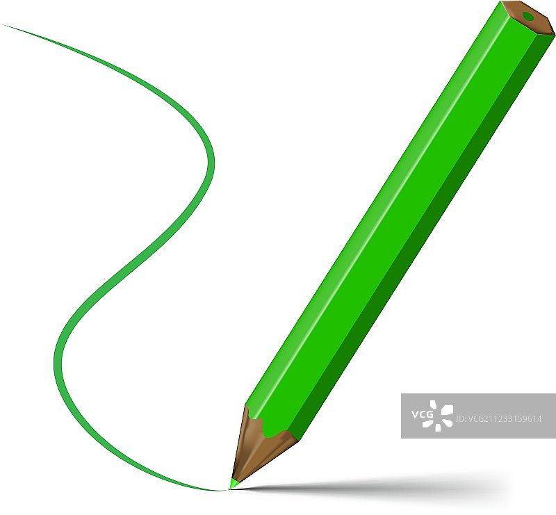 绿色铅笔图片素材