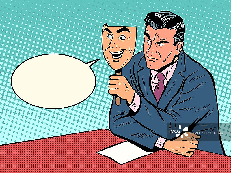 戴着外交政策面具的脸图片素材