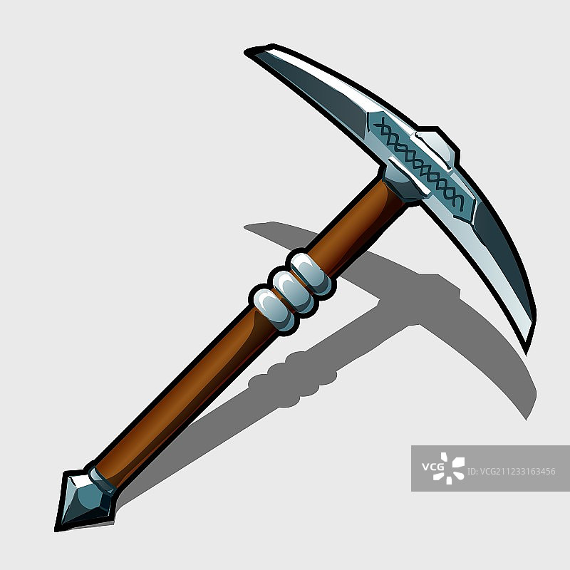 带木柄的柯克特写图标图片素材