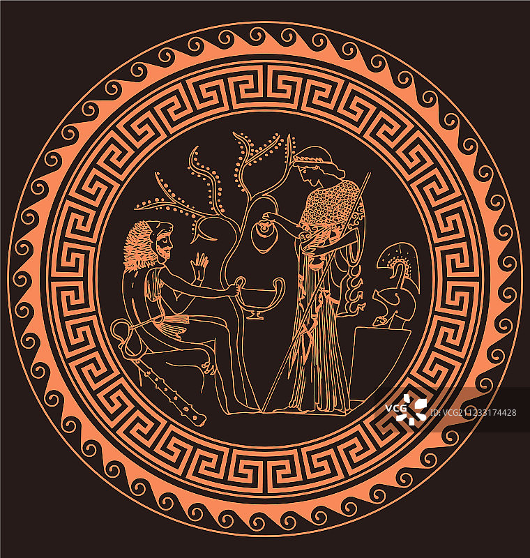 雅典娜和赫拉克勒斯图片素材