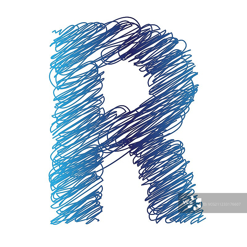 手绘字母R图片素材