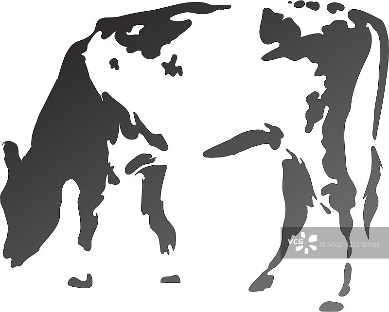 斑点奶牛轮廓图片素材