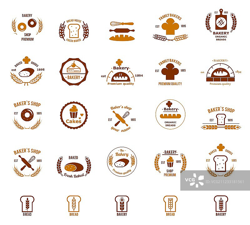 面包店logo合集图片素材