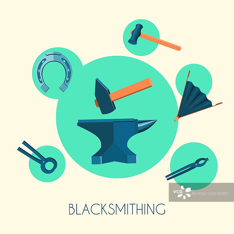 铁匠基本标志徽章海报图片素材