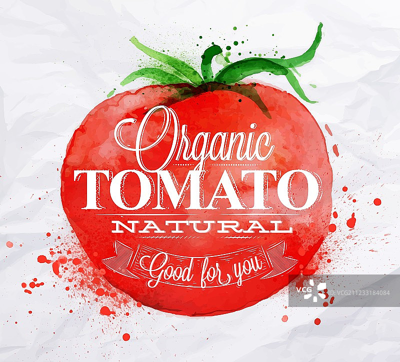 水彩番茄海报图片素材