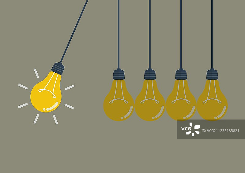 带灯泡的永动机图片素材