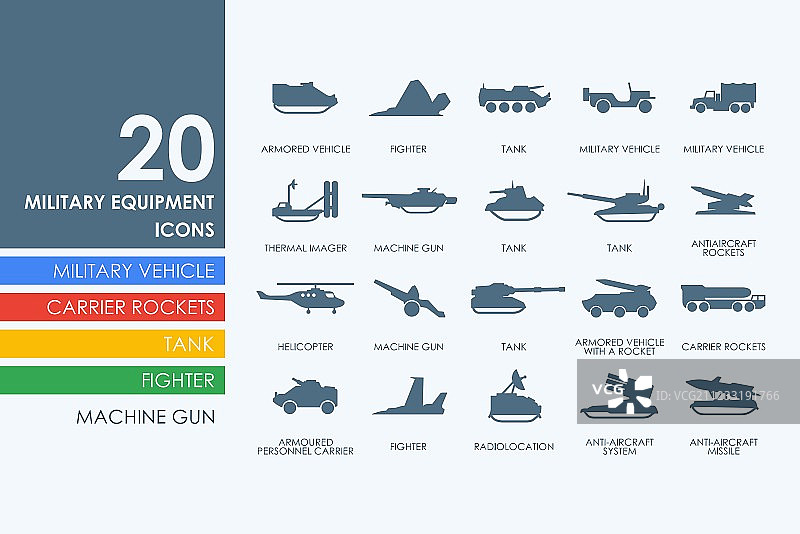 军事装备图标合集图片素材