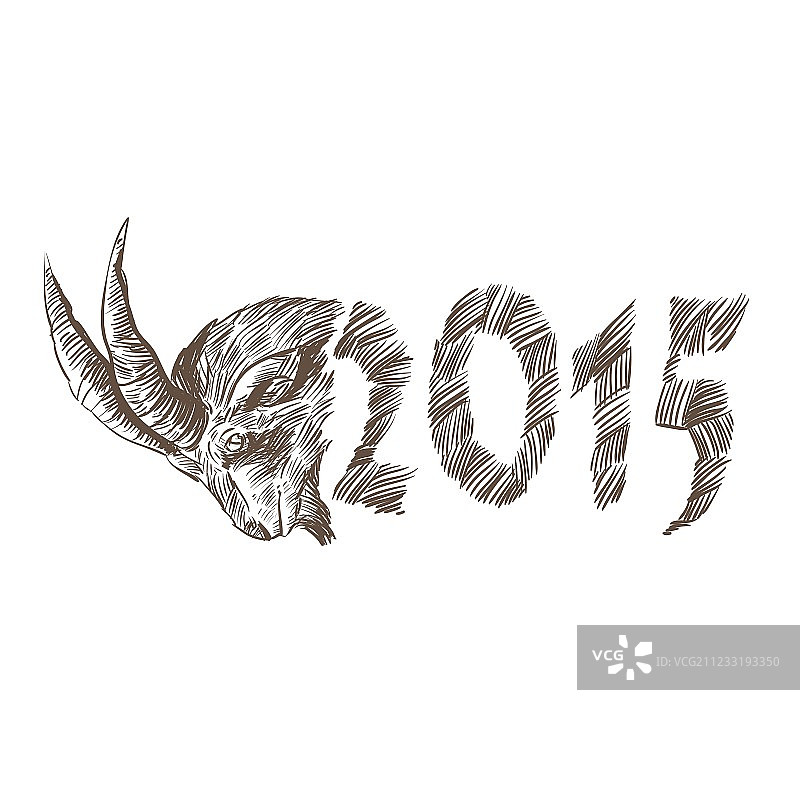 2015年山羊头绘画图片素材
