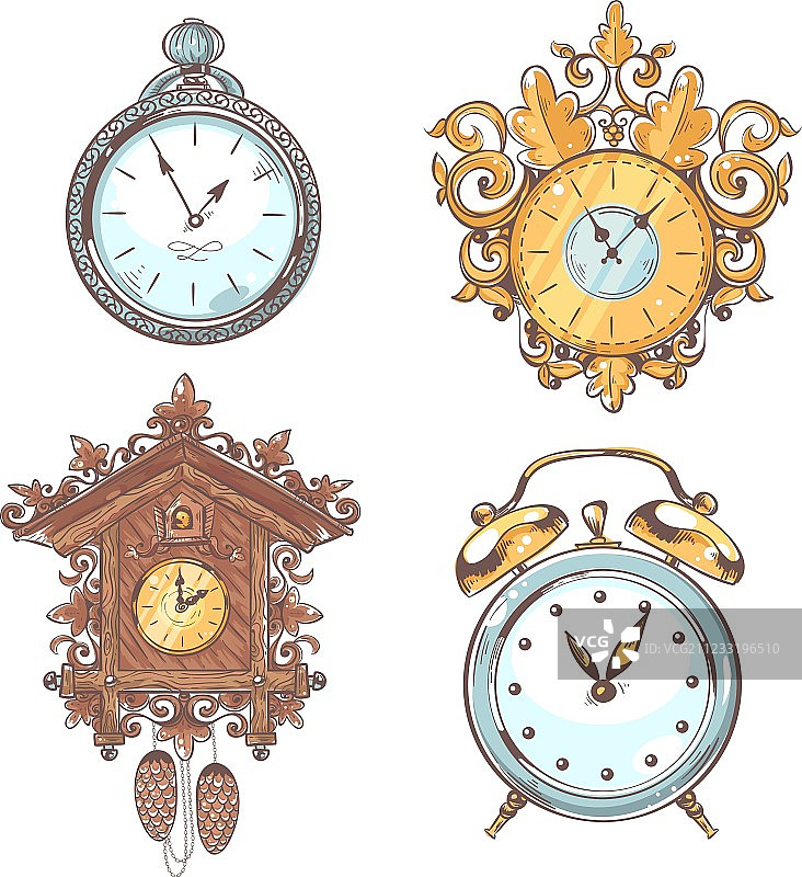 老式复古时钟图片素材