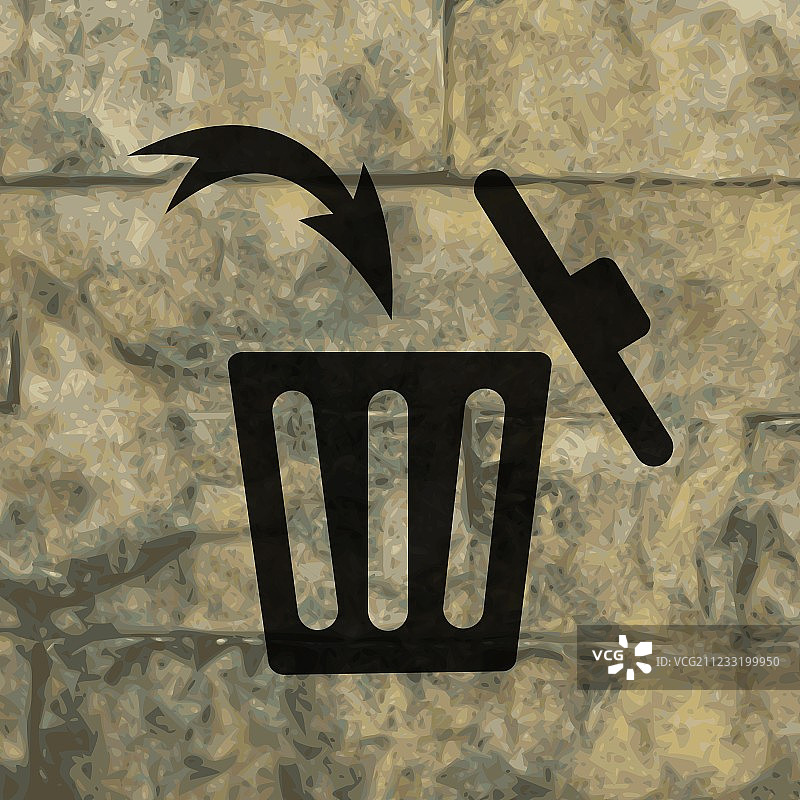 垃圾箱扁平现代网页按钮和空间图片素材