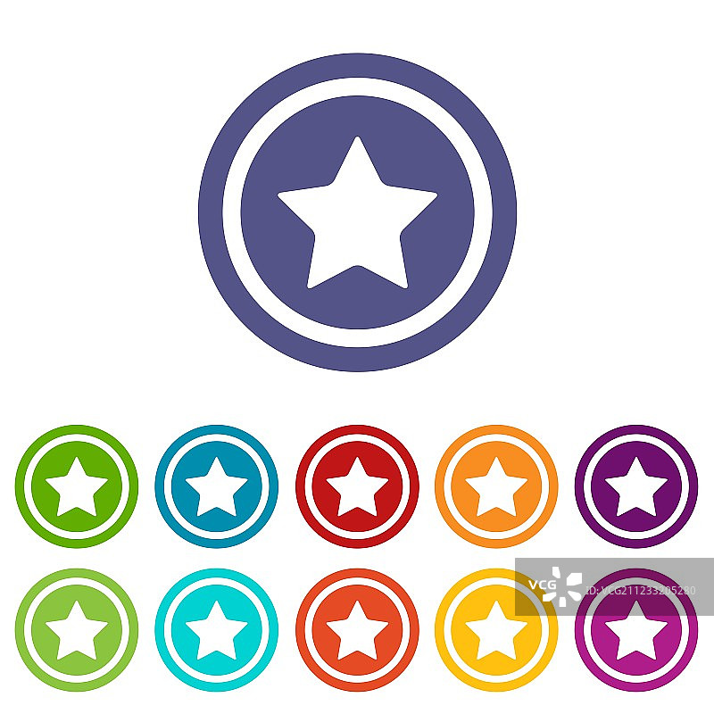 最喜欢的彩色标志套装图片素材