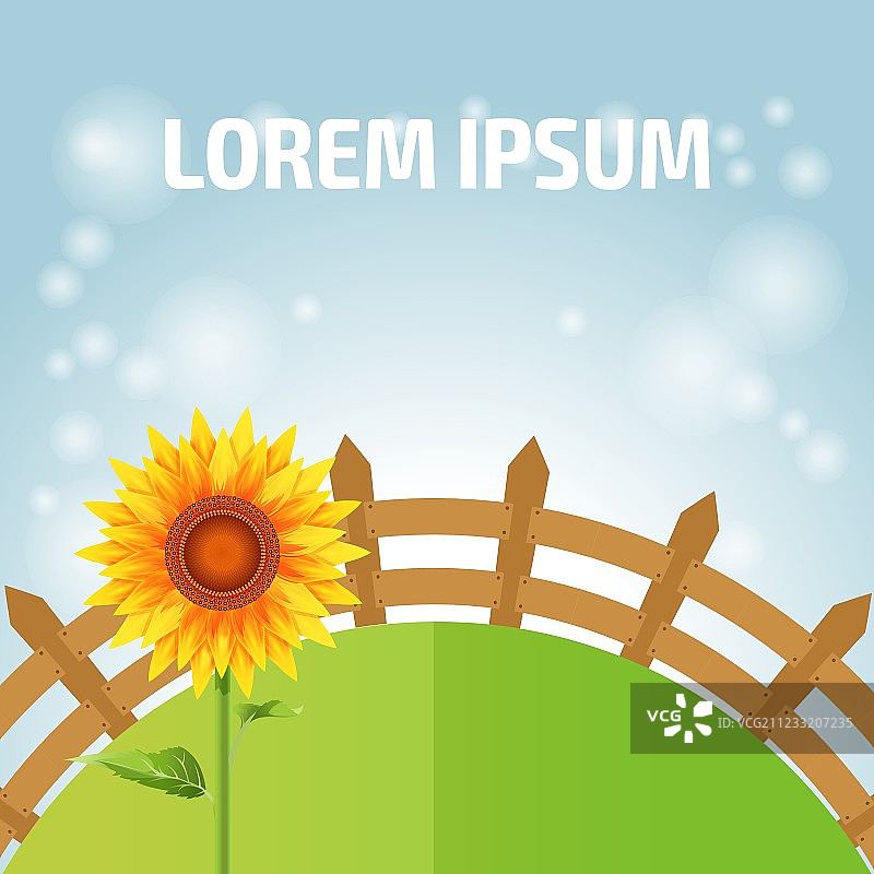 向日葵与围栏banner图片素材