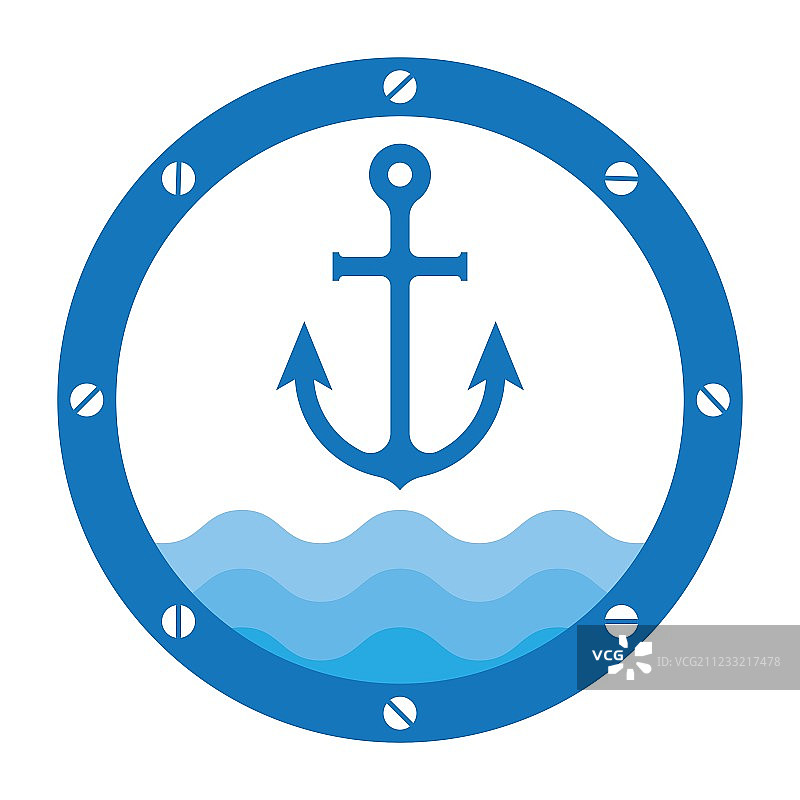 舷窗锚图片素材