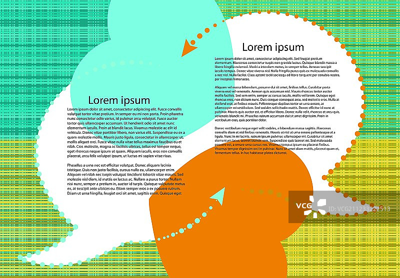 绿色和橙色条纹聊天气泡图片素材