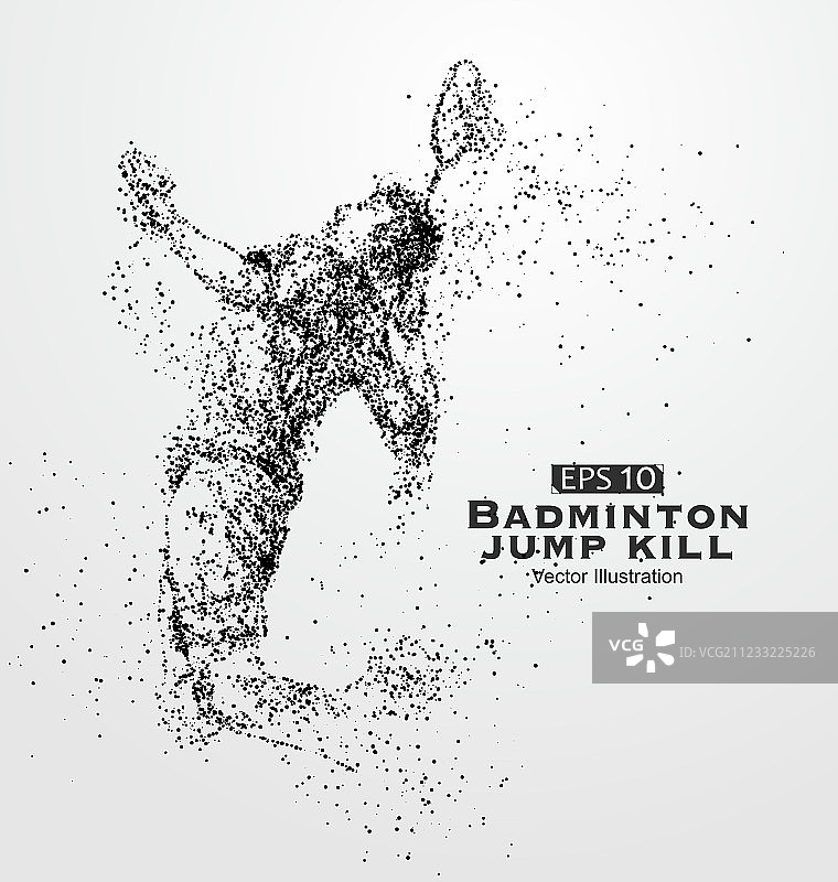 击球的羽毛球运动员图片素材