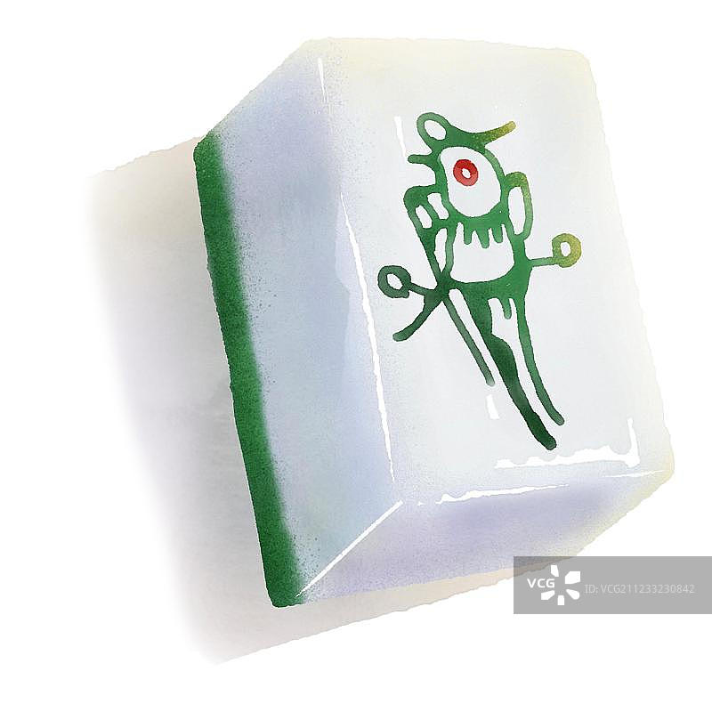 麻将幺鸡图片素材