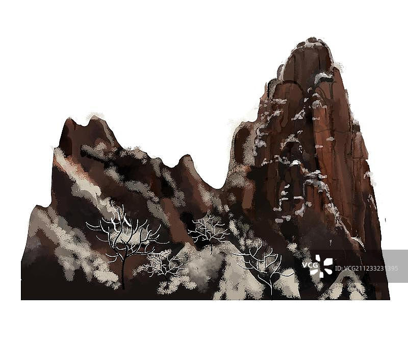 雪景山恋图片素材