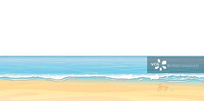 蓝色平静的海洋和柔软的沙滩海岸图片素材